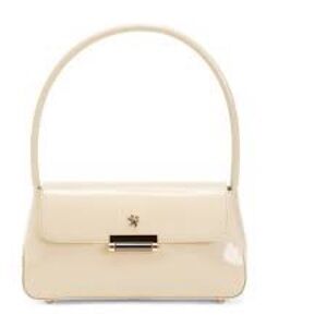 ⭐️Pratesi Firenze Barchetta shoulder bag in a cream patent calf leather